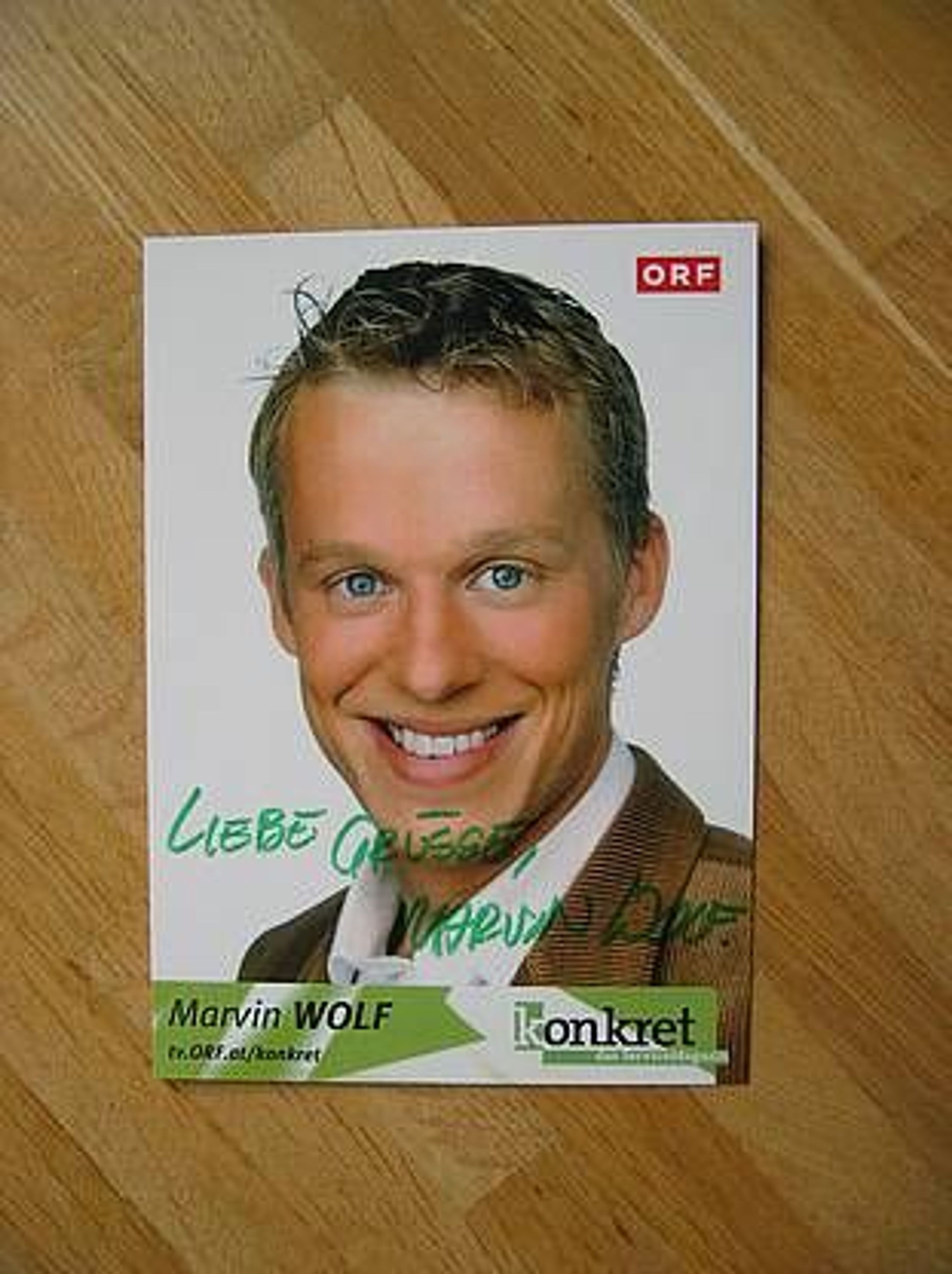 ORF Fernsehmoderator <b>Marvin Wolf</b> - handsign. Autogramm! gebraucht kaufen bei ... - 27035584
