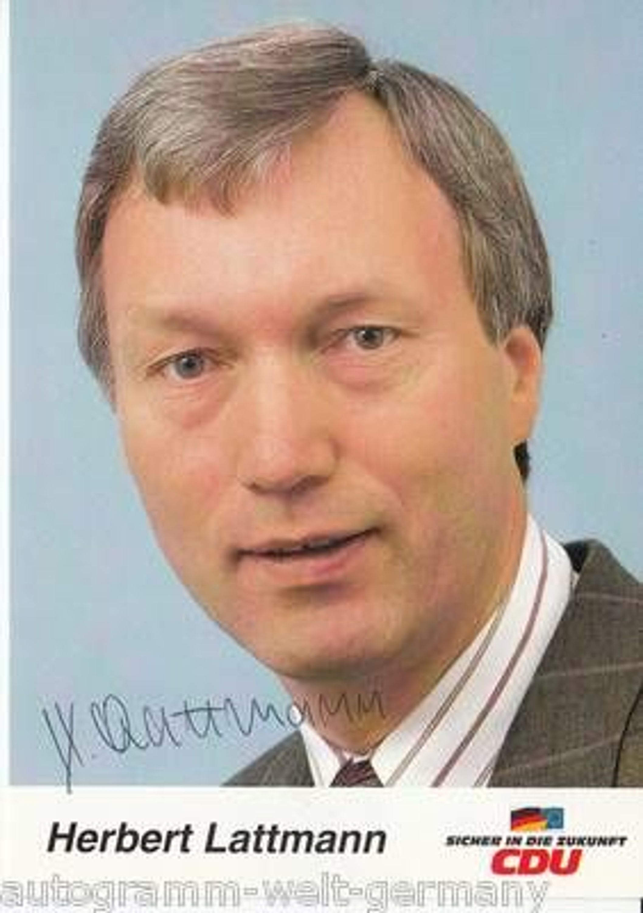 Herbert Lattmann CDU Autogrammkarte 90er Jahre Original Signiert + 6755 ...