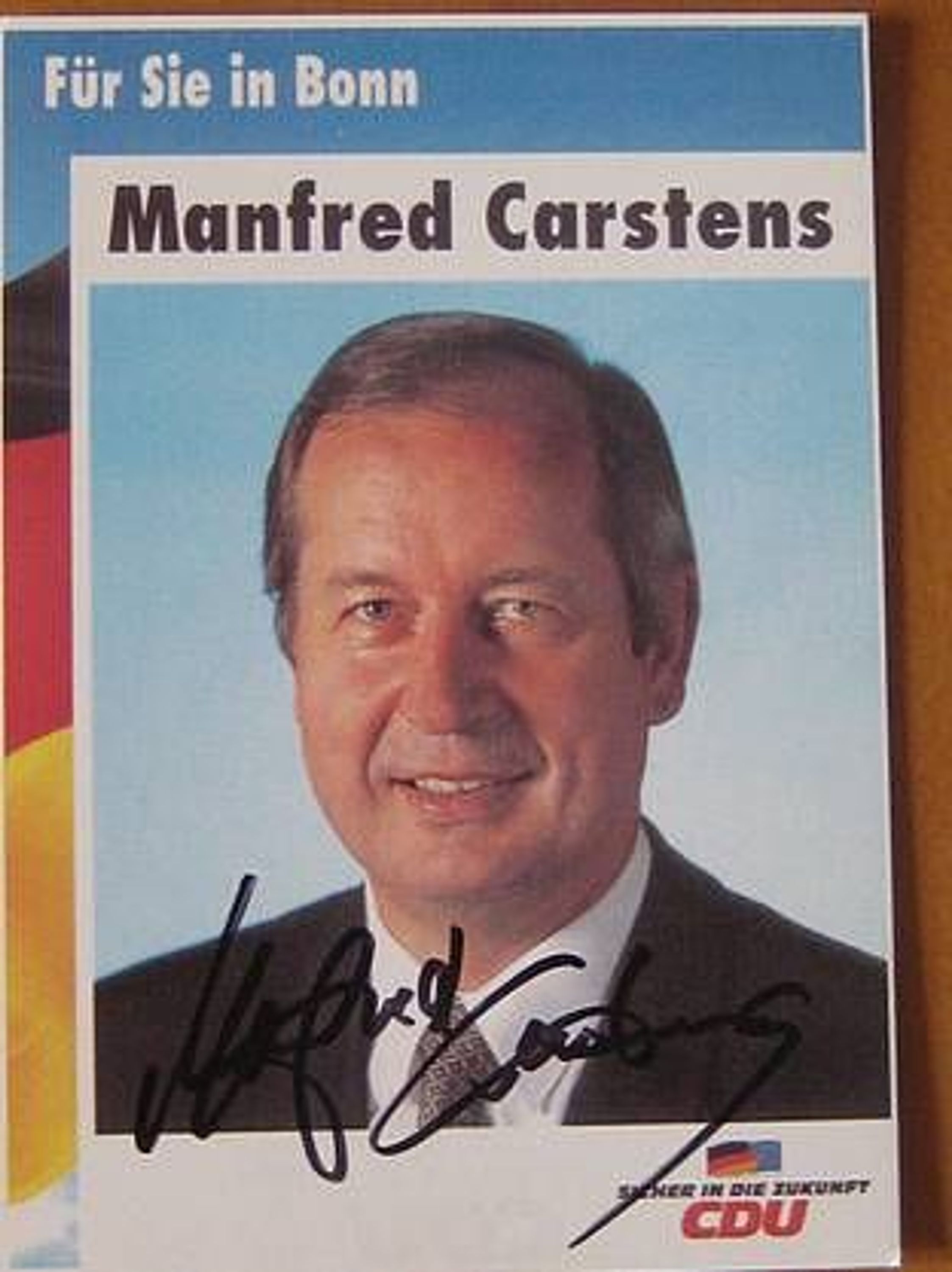 Autogramm "Manfred Carstens" Politik