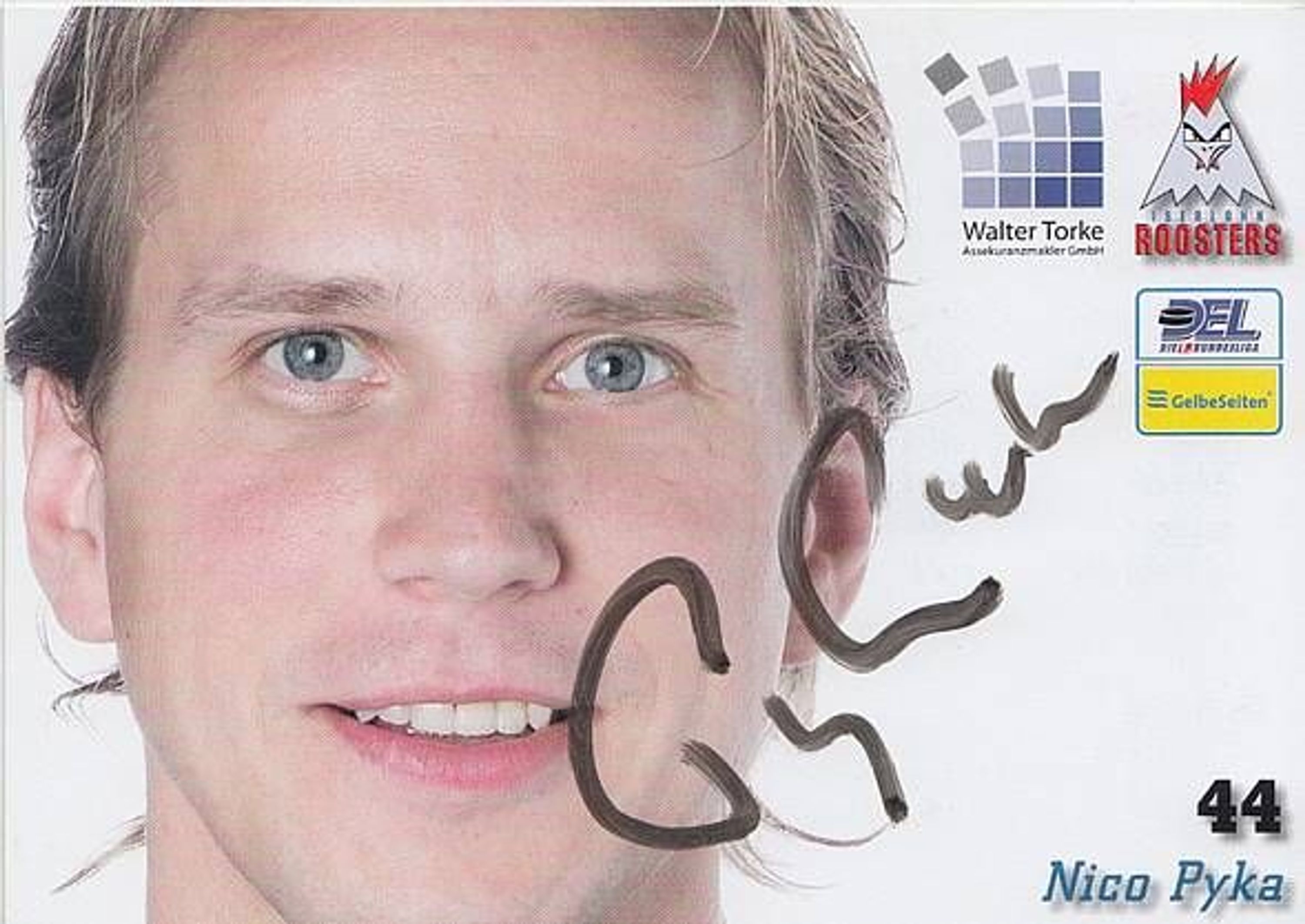<b>Nico Pyka</b> Iserlohn Roosters Autogrammkarte Original Signiert + A 20101 - 28689645