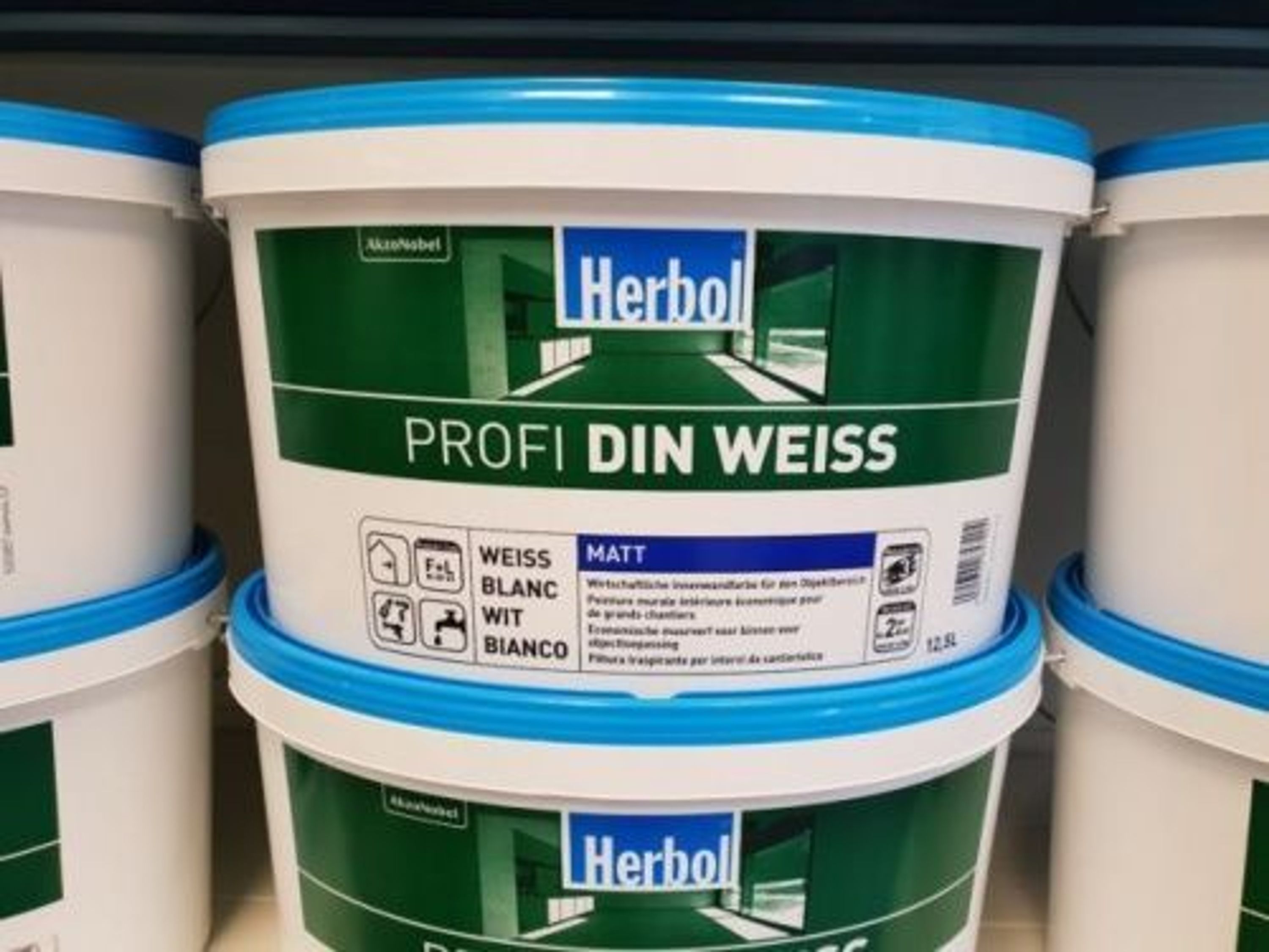Herbol Farbe Profi Din Weiss 12.5 Liter Wandfarbe Innenfarbe kaufen bei