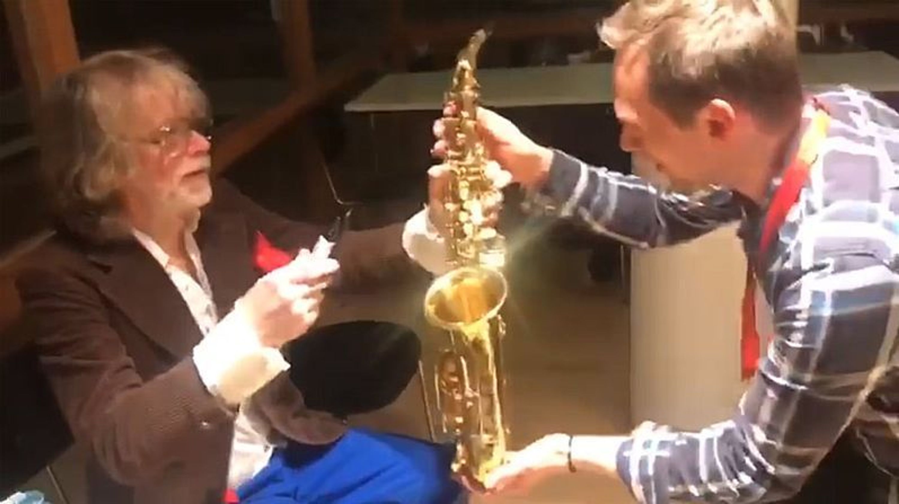 Saxophon signiert von Helge Schneider