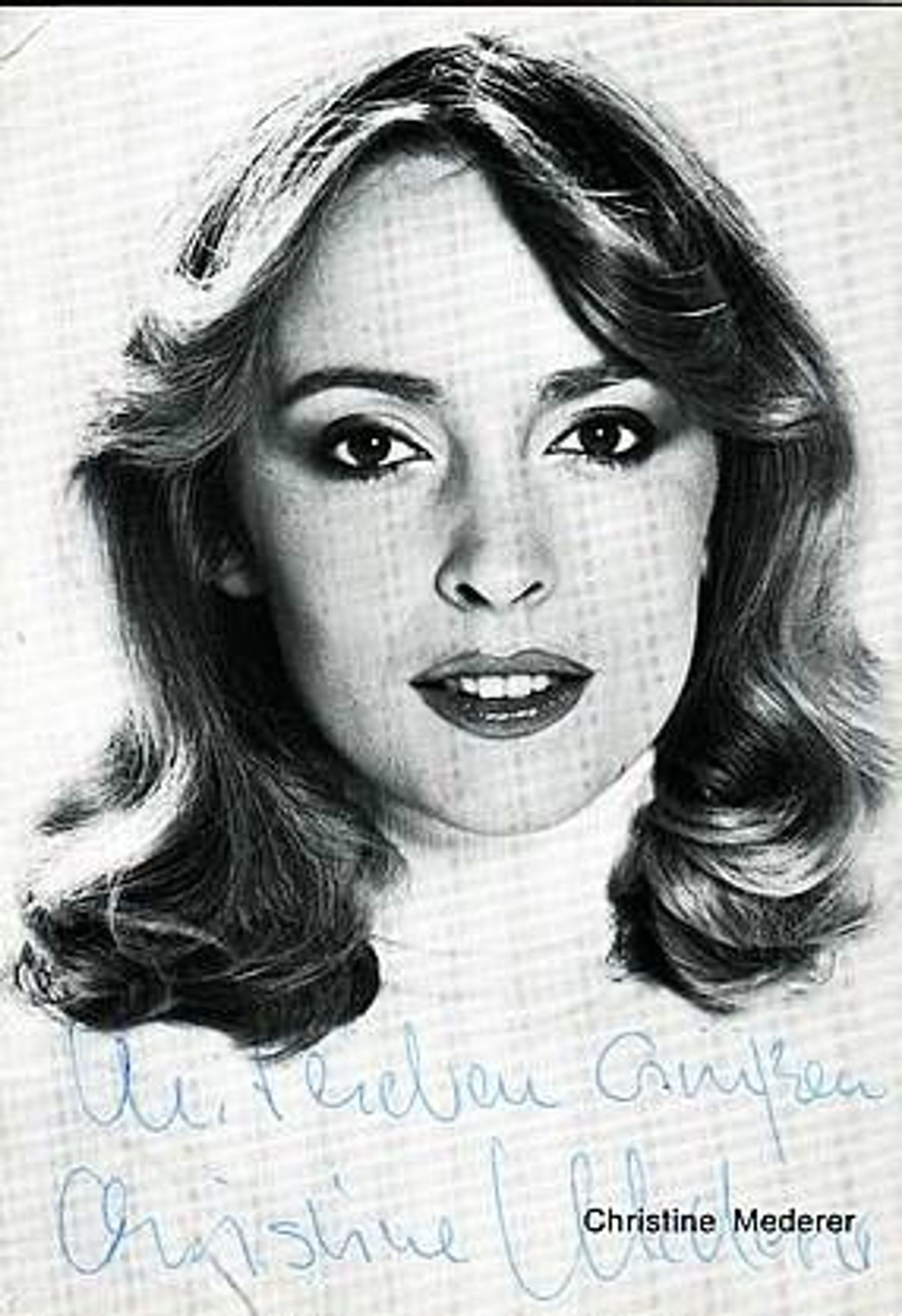 Christine Mederer - Autogrammbildkarte mit original Signatur gebraucht ...