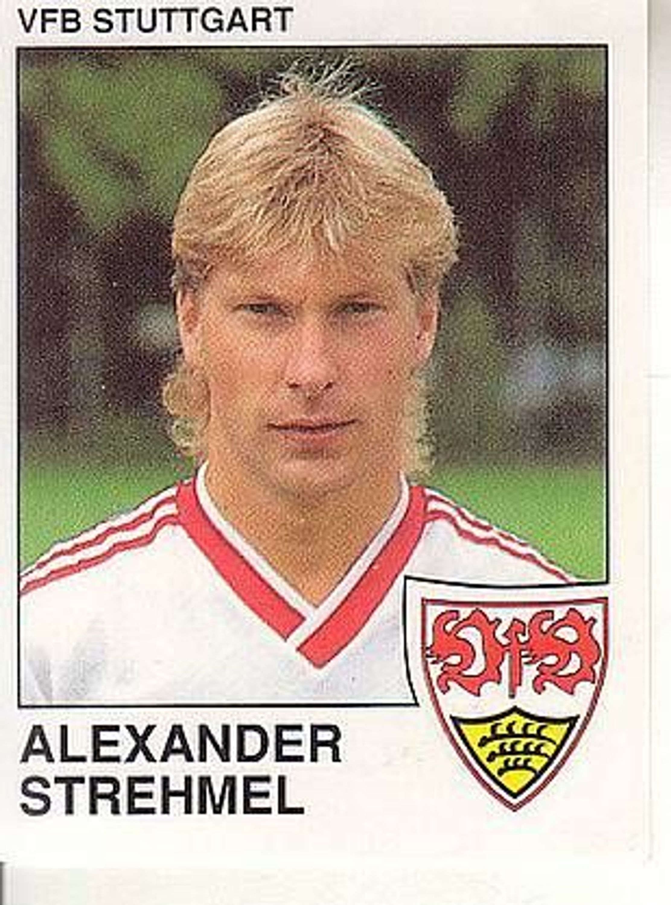 Panini Fussball 1990 <b>Alexander Strehmel</b> VfB Stuttgart Nr 295 gebraucht ... - 33343029