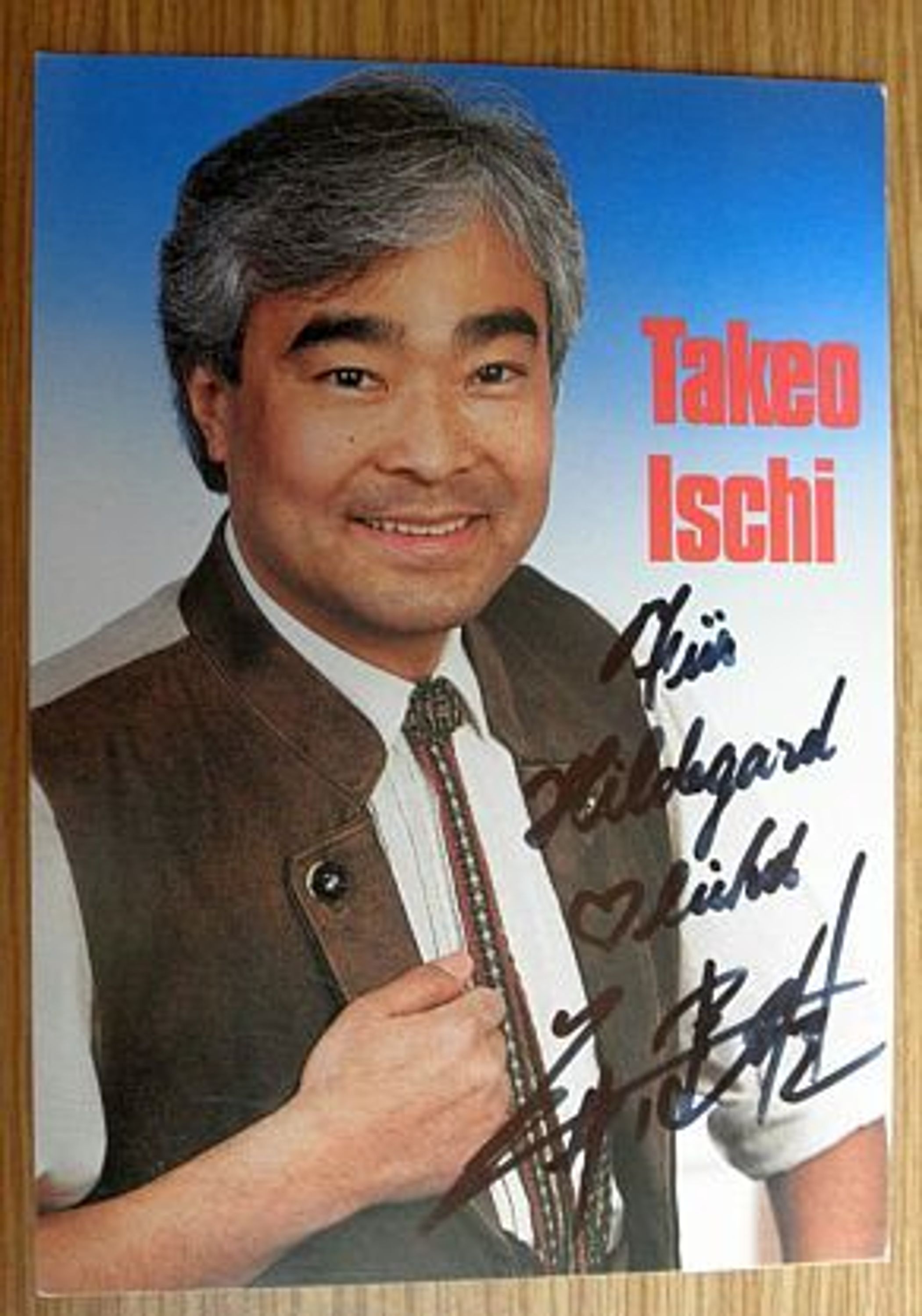 Takeo Ischi - mit Widmung - Originalautogramm aus Privatsammlung -al- kaufen ...
