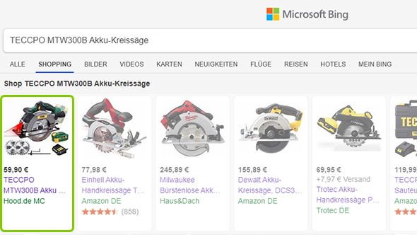 Bing Shopping